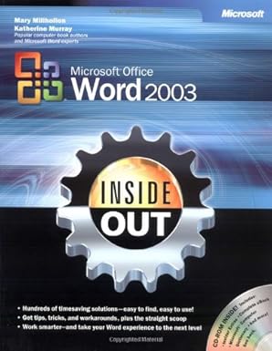 microsofta office word 2003 inside out 1st edition mary millhollon ,katherine murray 0735615152,