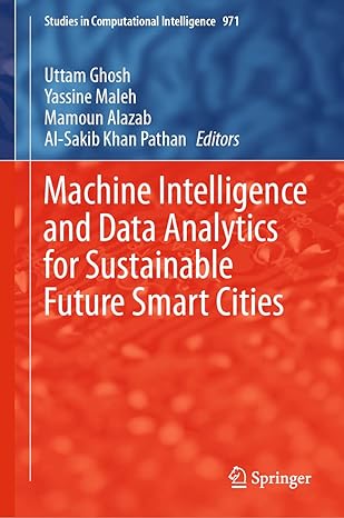 machine intelligence and data analytics for sustainable future smart cities 1st edition uttam ghosh ,yassine