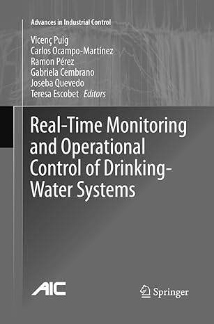 real time monitoring and operational control of drinking water systems 1st edition vicena puig ,carlos ocampo