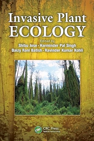 invasive plant ecology 1st edition shibu jose ,harminder pal singh ,daizy rani batish ,ravinder kumar kohli
