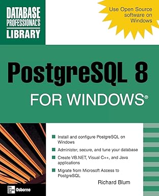 postgresql 8 for windows 1st edition richard blum 0071485627, 978-0071485623