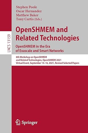openshmem and related technologies openshmem in the era of exascale and smart networks 1st edition stephen