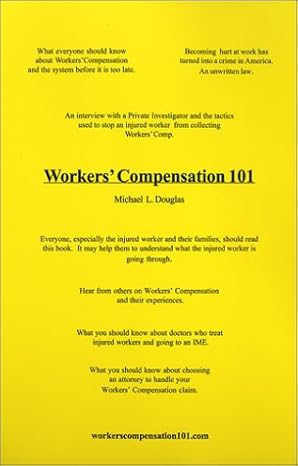 workers compensation 101 1st edition michael l douglas ,tahlia day 0972307400, 978-0972307406