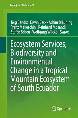 ecosystem services biodiversity and environmental change in a tropical mountain ecosystem of south ecuador