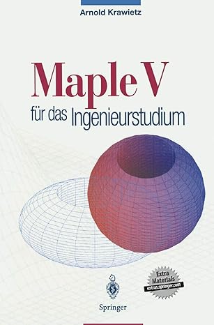 maple v fa 1/4r das ingenieurstudium 1st edition arnold krawietz 3540602232, 978-3540602231