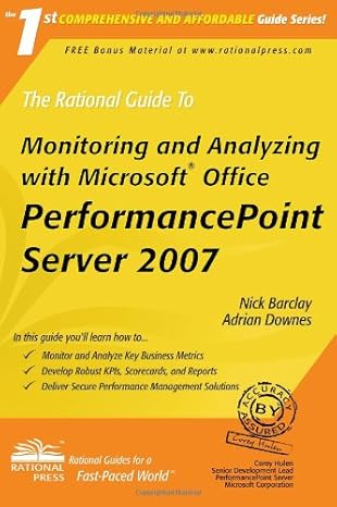 the rational guide to monitoring and analyzing with microsoft office performancepoint server 2007 1st edition