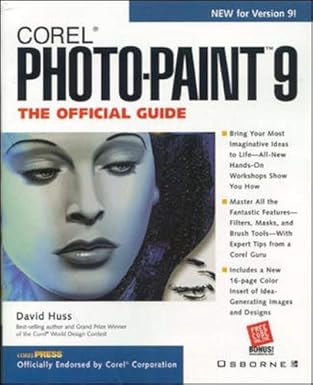corel photo paint 9 the official guide 1st edition david huss 0072119853, 978-0072119855