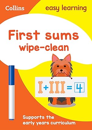 first sums wipe clean activity book 1st edition collins uk 0008212945, 978-0008212940