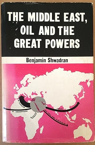 middle east oil and the great powers 1st edition benjamin shwadran 0706514076, 978-0706514070