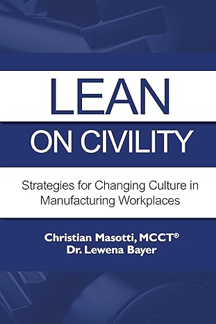 lean on civility strategies for changing culture in manufacturing workplaces 1st edition christian masotti