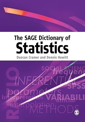 the sage dictionary of statistics a practical resource for students in the social sciences 1st edition duncan