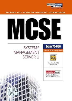 mcse systems management server 2 1st edition frank jewett 0130178578, 978-0130178572
