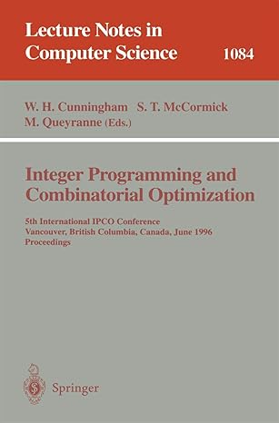 integer programming and combinatorial optimization 5th international ipco conference vancouver british
