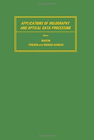 applications of holography and optical data processing proceedings of the international conference jerusalem