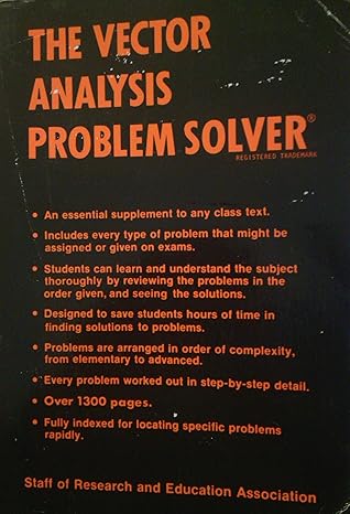 vector analysis problem solver 1st edition the editors of rea ,emil g milewski ph d chief editor 0878915540,