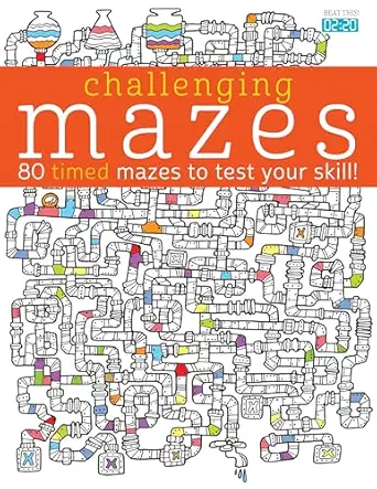 challenging mazes 80 timed mazes to test your skill perfect christmas gift or stocking stuffer 1st edition
