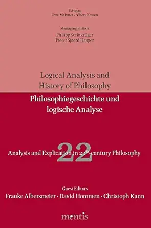 analysis and explication in 20th century philosophy 1st edition frauke albersmeier ,david hommen ,christoph