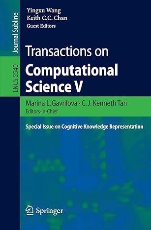 transactions on computational science v special issue on cognitive knowledge representation 1st edition