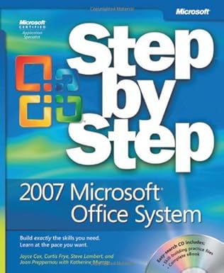 2007 microsofta office system step by step 1st edition online training solutions inc ,curtis d frye ,joan