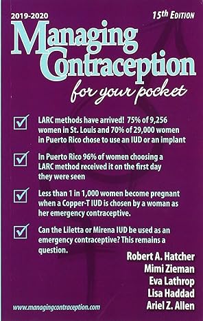managing contraception 2019 2020 for your pocket 1st edition robert a hatcher 1732988420, 978-1732988422