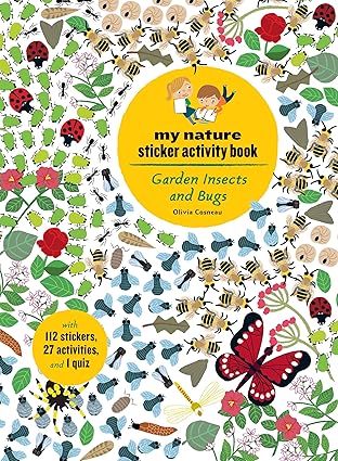 garden insects and bugs my nature sticker activity book 1st edition olivia cosneau 1616896647, 978-1616896645
