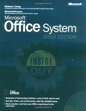 microsofta office system inside out 1st edition michael j young ,michael halvorsen 0735615128, 978-0735615120