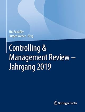 controlling and management review a jahrgang 2019 1st edition utz scha ffer ,ja 1/4rgen weber 3658293470,