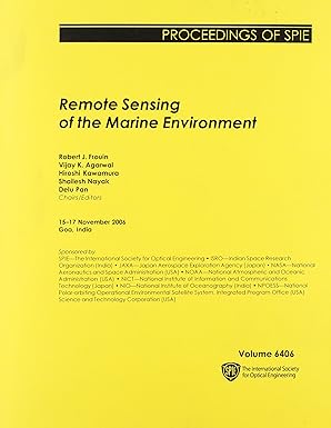 remote sensing of the marine environment 1st edition robert j frouin ,vijay k agarwal ,hiroshi kawamura