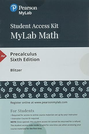 precalculus mylab math with pearson etext 1st edition robert blitzer 0134757831, 978-0134757834