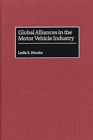 global alliances in the motor vehicle industry 1st edition leslie s hiraoka 1567203469, 978-1567203462