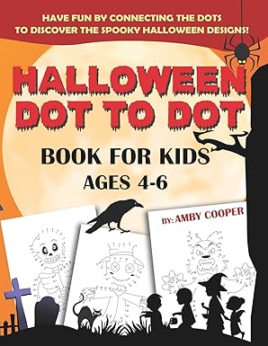 halloween dot to dot book for kids ages 4 6 fun and learning connect the dot puzzles for kindergarten and
