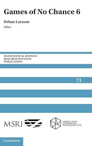games of no chance 6 1st edition urban larsson 1009565524, 978-1009565523