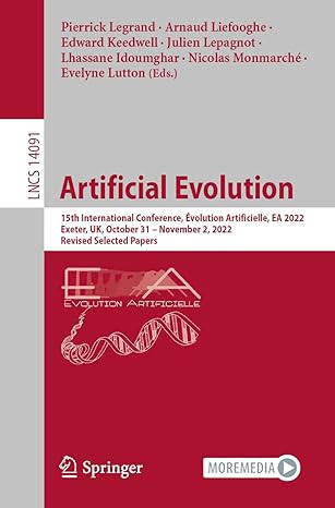 artificial evolution 15th international conference a volution artificielle ea 2022 exeter uk october 31 a