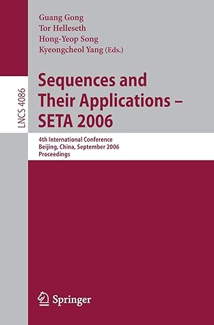 sequences and their applications a seta 2006 4th international conference beijing china september 24 28 2006
