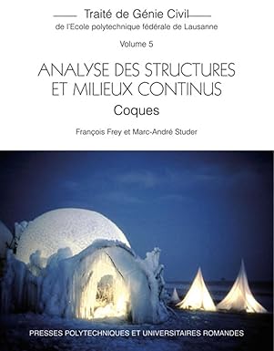coques traita de ganie civil volume 5 analyse des structures et milieux continus de ganie civil de lecole
