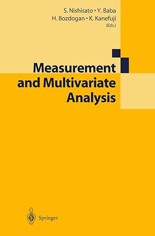 measurement and multivariate analysis 1st edition shizuhiko nishisato ,y baba ,h bozdogan ,k kanefuji