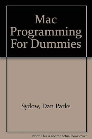 mac programming for dummies 1st edition dan parks sydow 1568841736, 978-1568841731