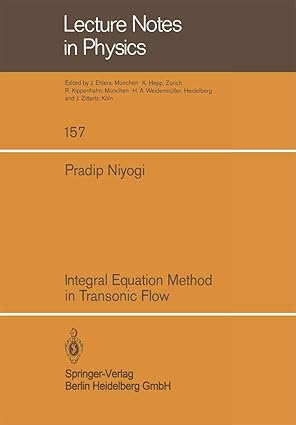 integral equation method in transonic flow 1st edition p niyogi 3540114998, 978-3540114994