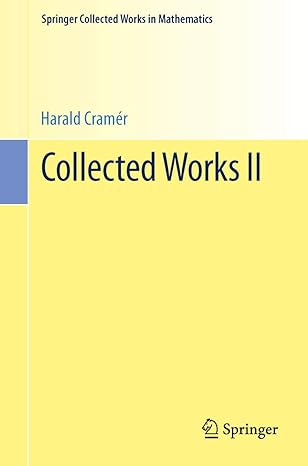 collected works ii 1st edition harald crama c r ,anders martin la f 3540566716, 978-3540566717