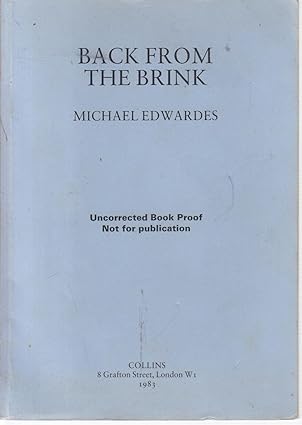 back from the brink 1st edition sir michael edwardes 0002170744, 978-0002170741