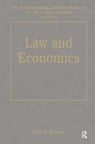 law and economics 1st edition eric a posner 0754620980, 978-0754620983