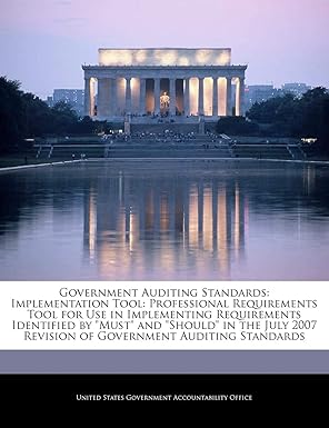 government auditing standards implementation tool professional requirements tool for use in implementing