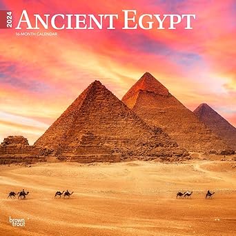ancient egypt 2024 12 x 24 inch monthly square wall calendar browntrout travel pyramids pharaohs 1st edition