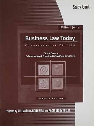 study guide for miller/jentza s business law today comprehensive 7th 1st edition roger leroy miller ,gaylord