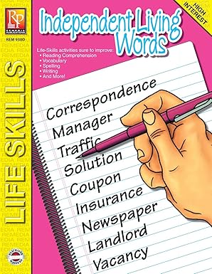 life skill lessons independent living words reproducible activity book 1st edition kitty scharf 1561752770,