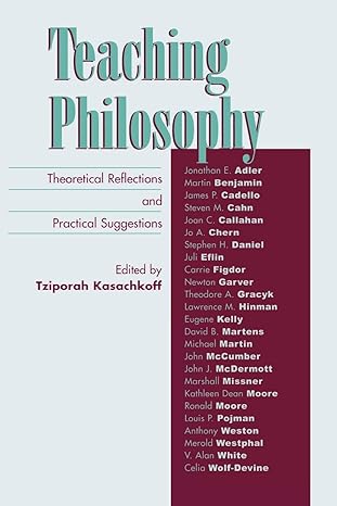 teaching philosophy theoretical reflections and practical suggestions theoretical reflections and practical