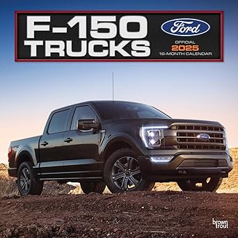ford f150 trucks official 2025 12 x 24 inch monthly square wall calendar plastic free browntrout automotive