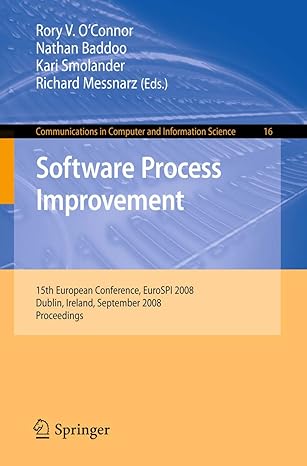 software process improvement 15th european conference eurospi 2008 dublin ireland september 3 5 2008
