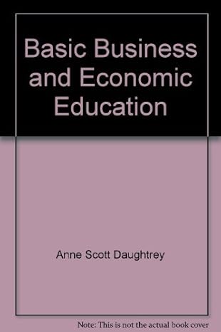 basic business and economic education 1st edition daughtrey ,anne scott daughtrey 0538241306, 978-0538241304