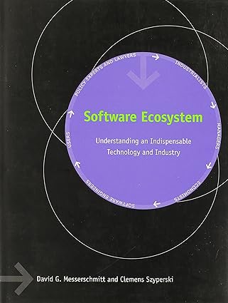 software ecosystem understanding an indispensable technology and industry 1st edition david g messerschmitt
